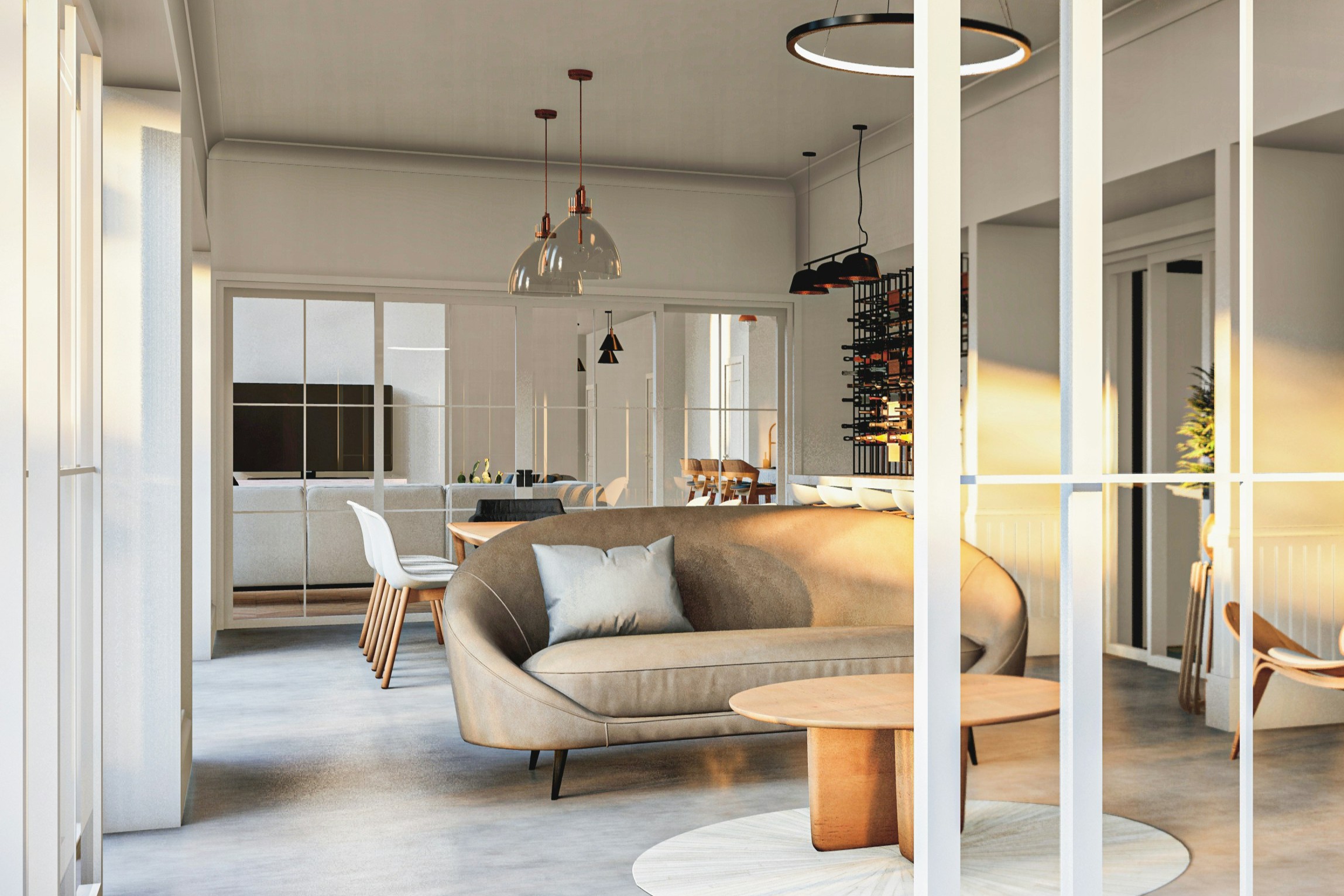 Nematomi barjerai: interjero sprendimai su stiklo ir metalo pertvaromi